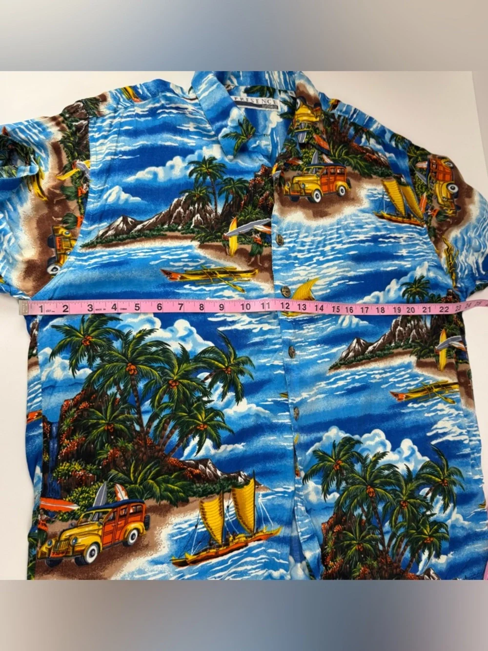 Presence Clothing Co. Shirt Mens XL Hawaiian Button Up Short Sleeve